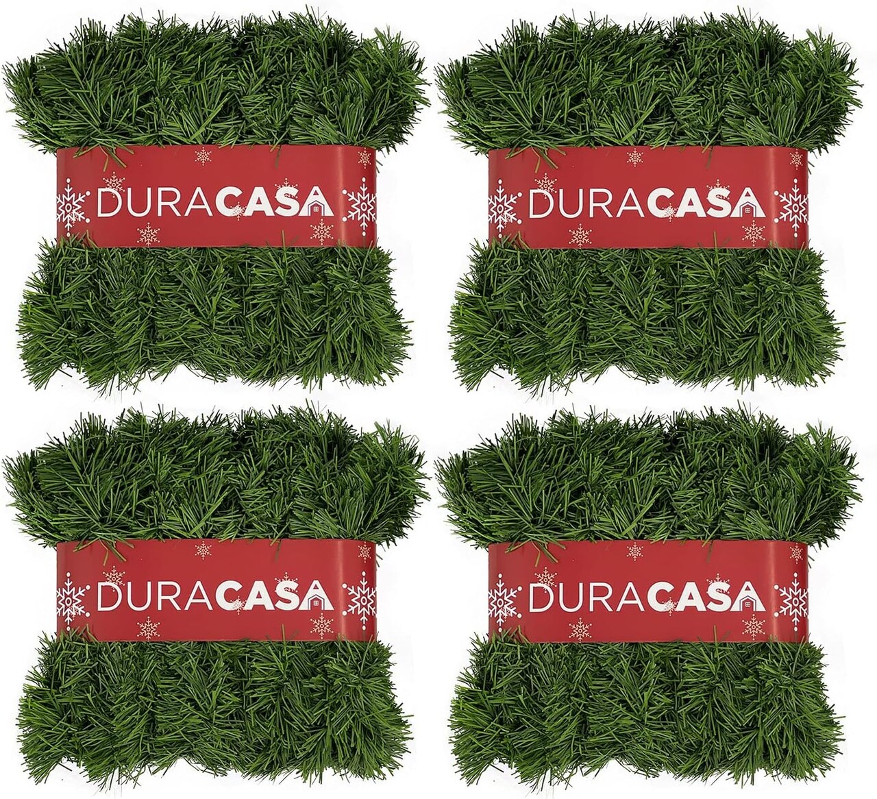 50 Foot Christmas Garland for Christmas Decorations, Green Non-Lit Soft Holiday Decor for Outdoor or Indoor Use (4)